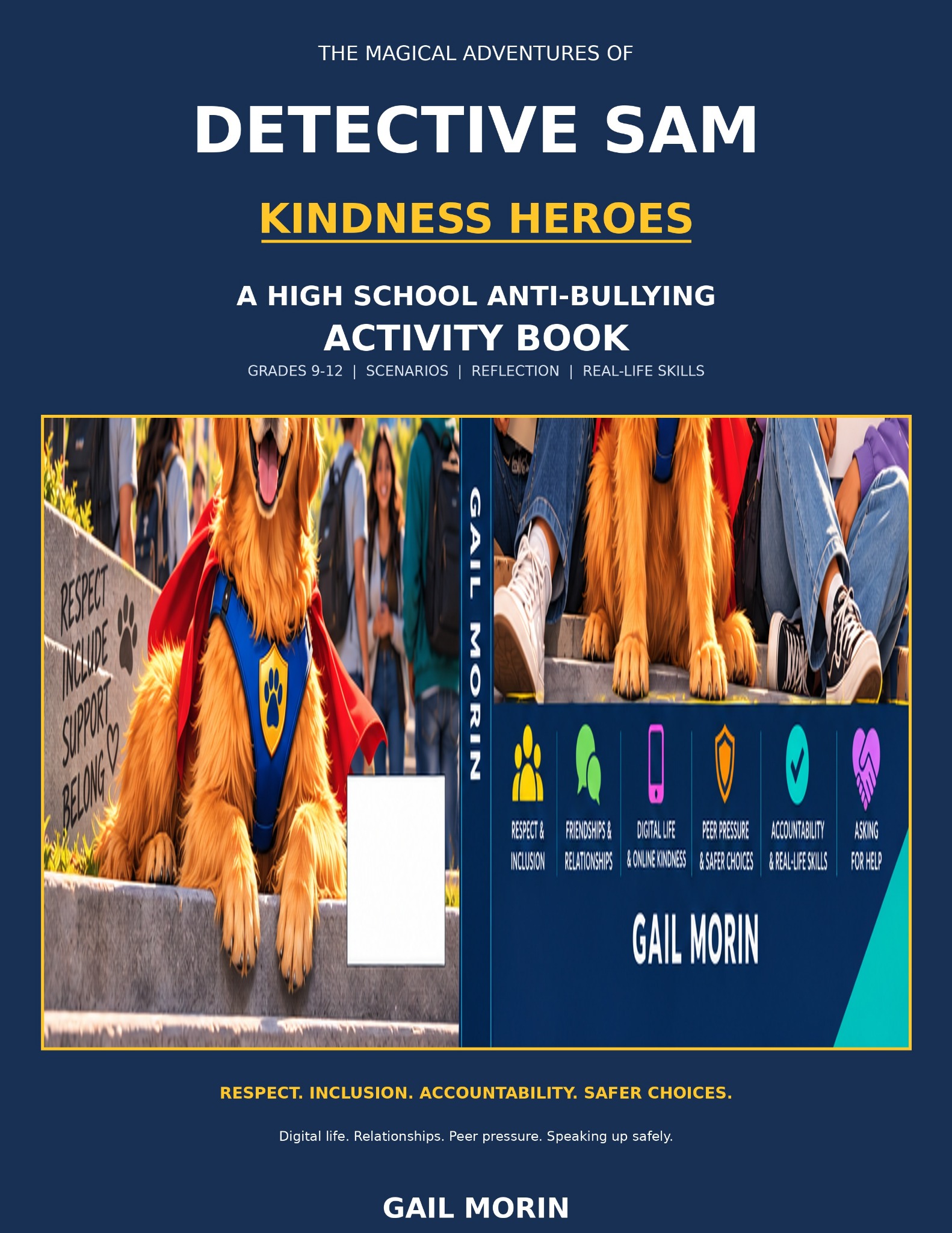Detective Sam Kindness Heroes High school activity book cover
